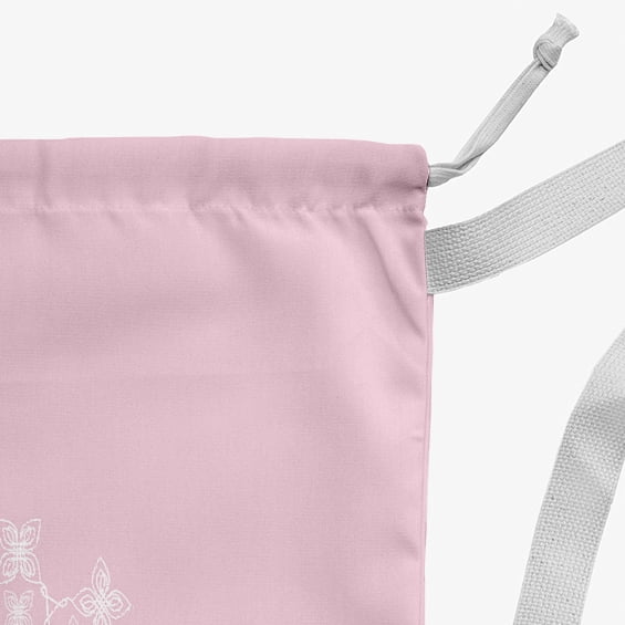 Simply Daisy Falling Snow 18 x 29 in Pink Laundry Bag