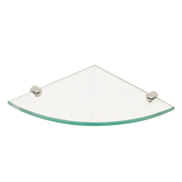 2pcs Bathroom Glass Shelf Corner Shelf Triangle Rack Bathroom Wall Corner Mount Storage Holder