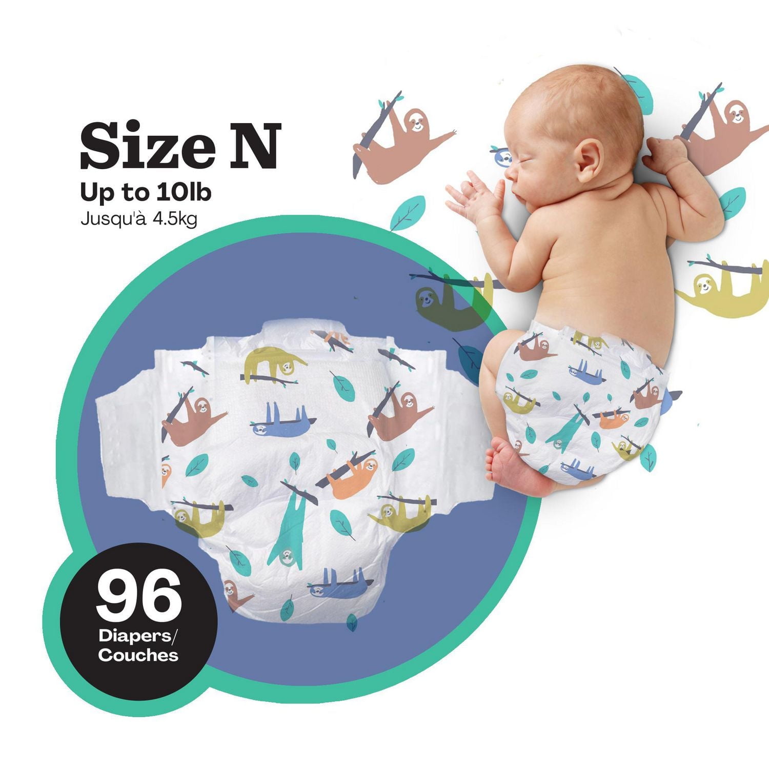 Hello Bello™ Diapers - Club Pack - Size N (0-10 lbs) - 96 ct., Ultra-Soft, Cloth-Like Feel, Inside and Out!