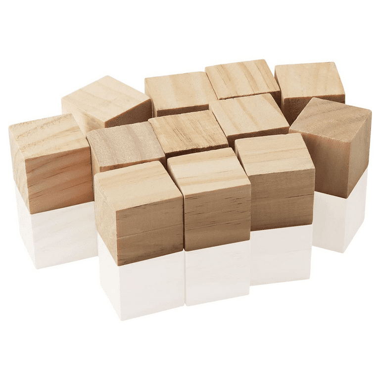4 Pack Unfinished MDF Wood Rectangles for Crafts, 1 Inch Thick Rectangle  Wooden Blocks for Crafting (3 x 8 In) 