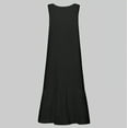 thumbnail image 3 of Oplxuo Maxi Dresses for Women Summer 2025 Basic Solid Sleeveless Loose Crew Neck Swing Casual Beach Tank Dress, 3 of 7