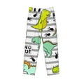 thumbnail image 4 of Xecao Funny Dinosaurs on Stripes Men's Straight Lounge Pajama Pants: The Ultimate in Comfortable Sleepwear, 4 of 9