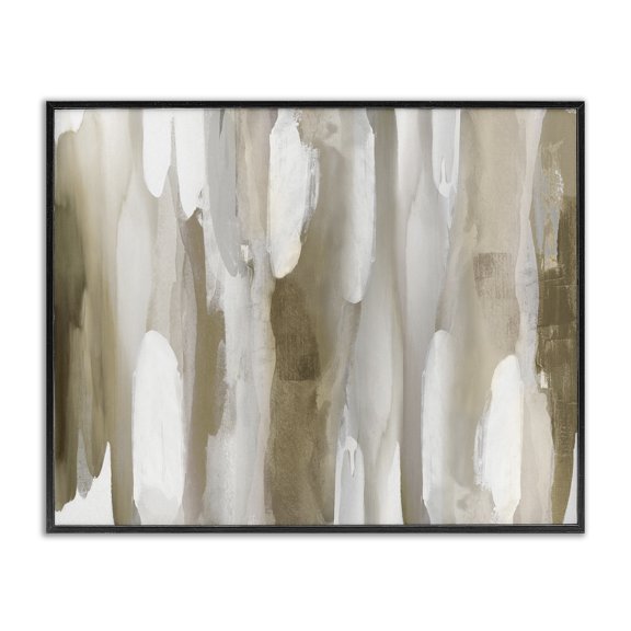 Stupell Industries Contemporary Brown Fluid Shapes Arrangement Black Framed Giclee Art, 14 x 11, by Jackie Hanson
