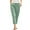 Green, variant on Women Cotton Pocket Cropped Straight Leg Crop Pants Ladies Casual Long Loose Pant Slacks Cozy Daily Female Bottoms Navy 3XL