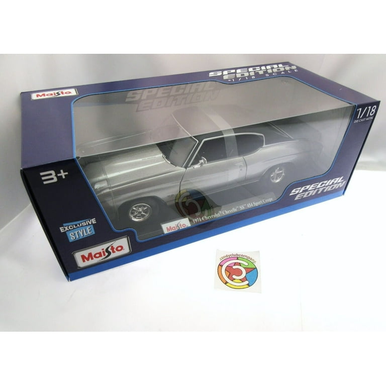 1971 Chevrolet Chevelle SS 454 Sport Coupe Silver 1:18 Die