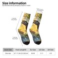 thumbnail image 2 of Logiee Sunshine Jungle Dinosaur Print Adult Socks for Men & Women,Calf Socks, Ankle Socks,Boots Socks,Breathable Casual Sock,Unisex Crew Socks, 2 of 6