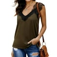 thumbnail image 3 of Women Crochet Lace Spliced Sleeveless Vest V Neck Cami Tops, 3 of 5