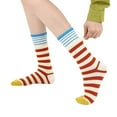 thumbnail image 6 of Yuanlong Unisex Striped Crew Socks Color Block All-Season Socks Soft Stretchy Stylish Minimalist Holiday Hosiery, 6 of 7