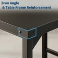thumbnail image 6 of Dining Table Set for 4 with Footrest and Backrest, 4 Upholstered Bar Stools, Includes Corner Protector for Small Spaces, Retro Brown Style, 6 of 11