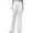 White, variant on aidice Summer Pants for Women Casual Loose Mid Waisted Ruched Wide Leg Athletic Pants with Pockets