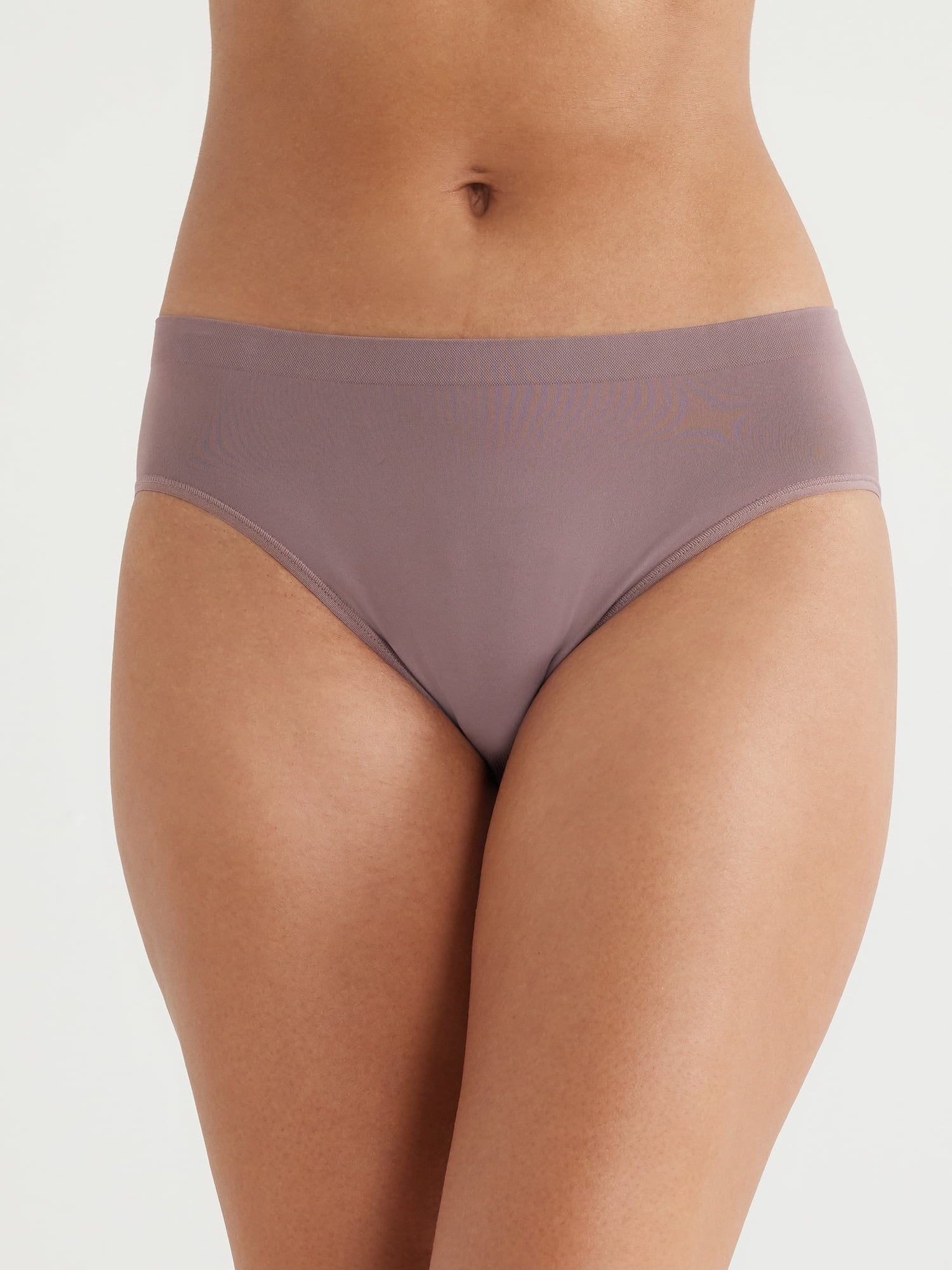 Joyspun Women's Seamless Bikini Panties, 3-Pack, Sizes XS-3XL