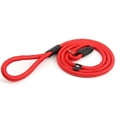 thumbnail image 2 of Walbest Nylon Rope Slip Dog Lead Adjustable Collar and Leash 4.26ft Long (Medium: 3/8" (8mm), Red), 2 of 7