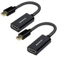 thumbnail image 1 of Adaptateur Mini DisplayPort vers HDMI, Lot de 2, Convertisseur Benfei Mini DP (Thunderbolt) vers HDMI avec Cordon Plaqué Or, compatible avec MacBook Pro, MacBook Air, Mac Mini, Microsoft Surface Pro 3/4, etc., 1 of 7