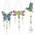 thumbnail image 1 of Muyoka 3pcs Diamond Painting Suncatcher DIY Creative Diamond Wind Chime Kit Hanging Diamond Painting Ornament Mejorar las habilidades motoras finas Crystal Painting Sunlight Catcher para jardín Ventan Muyoka Hogar, 1 of 7