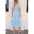 thumbnail image 2 of Vestido midi PRETTYGARDEN para mujer, estampado floral, estampado en forma de A, para mujer, 2 of 7