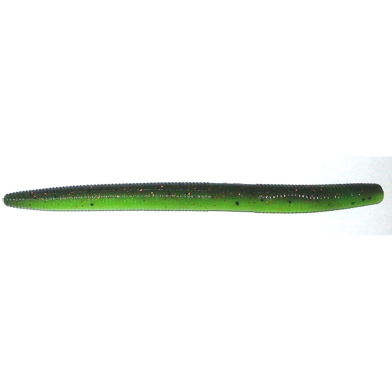 5" Stick Senko Style Black Neon Chartreuse Tail 100 count bag bulk Bass Worms 