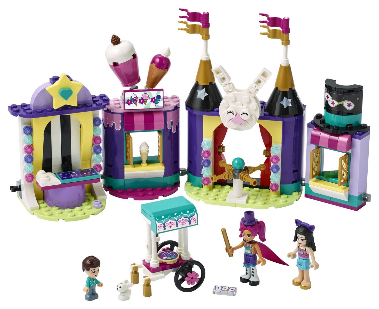 LEGO Friends Magical Funfair Stalls 41687 Building Toy for Kids Who Love Magic Tricks (361 Pieces)