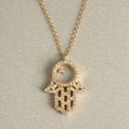 thumbnail image 3 of 14K Gold and Diamonds Chamseh / Hamsah ( Hand) Shaker Pendant, 3 of 6