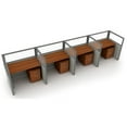thumbnail image 6 of OFM RiZe 1 x 4 Privacy Workstation Unit in Beige and Cherry, 6 of 7