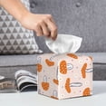 thumbnail image 6 of Lsque Mushrooms Printed Tissue Box Cover Holder, Facial Paper Organizer Dispenser,Square with Bottom Belt, PVC Leather Decorative Organizer, 6 of 8