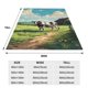thumbnail image 3 of Fotbe Prairie Pasture Cow Manta de Franela Acolchonada con Estampado, Súper Suave y Esponjosa, Extra Grande para Sofá, Cama, Uso Todo el Año-60"x50", 3 of 7