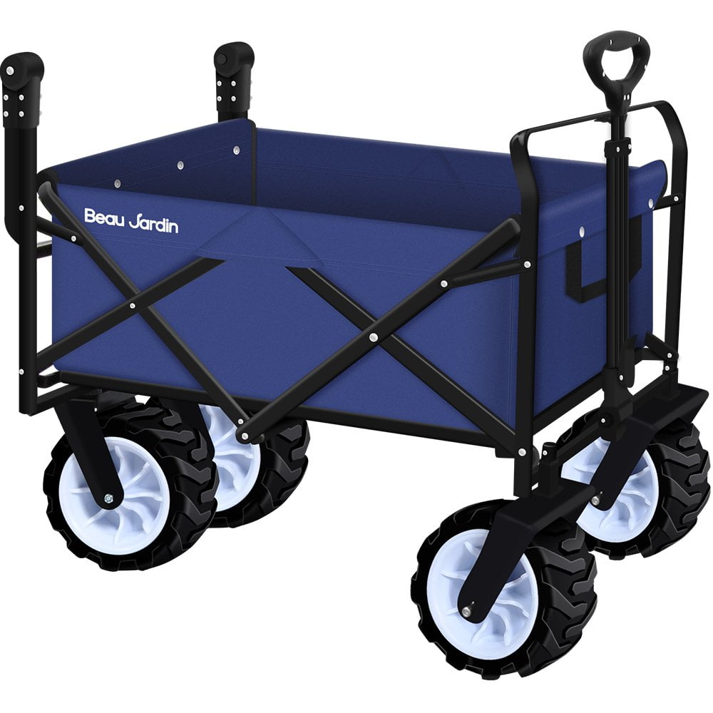 Collapsible Folding 5 Wheel Shopping Cart Utility Garden Buggy Camp Sports Cart