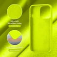 thumbnail image 6 of Designed for iPhone 13 Pro Case, Silicone Ultra Slim Shockproof Protective Phone Case with [Soft Anti-Scratch Microfiber Lining], 6.1 inch, Fluorescent Green, 6 of 13