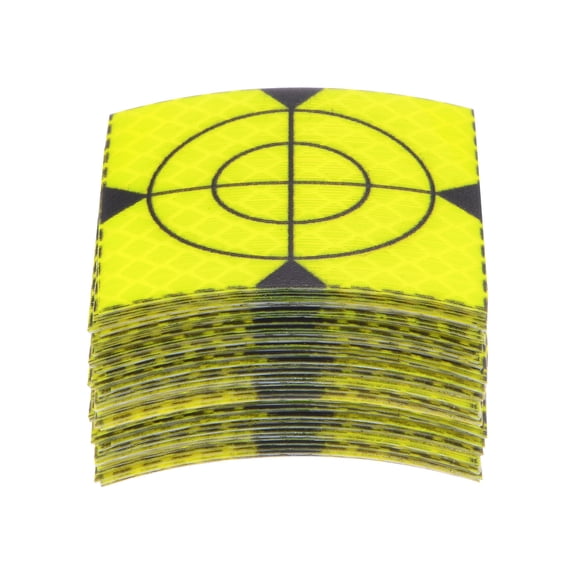 Uxcell 40packs Survey Reflector Sheets 50mm Self-adhesive Survey Target Mark, Green
