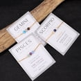 thumbnail image 3 of 12 pulseras del zodiaco para las mujeres hombres pulseras de piedra natural de piedras preciosas del zodiaco cristales de cuentas pulseras regalos, 3 of 3