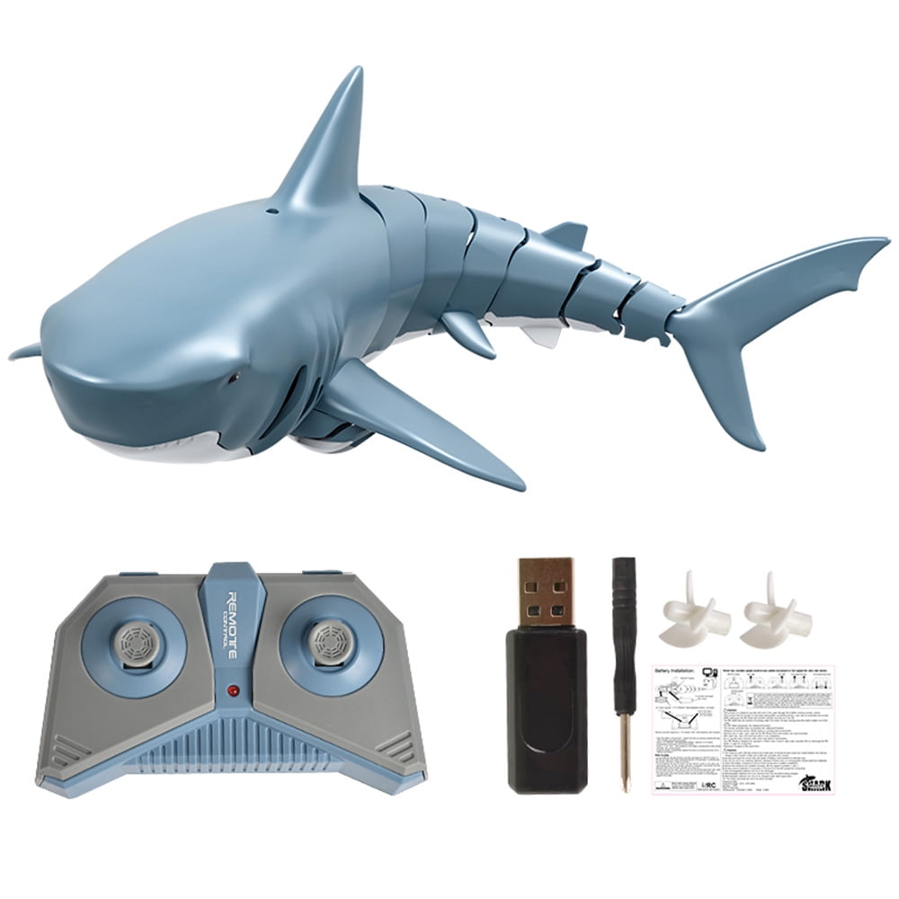 2.4G Remote Control Simulation Shark Electronic Shark Fish RC Boat Prank Toys 