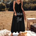 thumbnail image 3 of Shalom Yall Jew Humour Idée Cadeau Robe Sans Manches Yall Robe Longue d'Été pour Femmes Robe d'Été Femmes 2024, 3 of 5