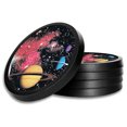 thumbnail image 1 of Silicone Non-Slip Drink Coasters with Removable Printed Absorbent Felt Pad - Set of 4 - Planets, 1 of 3