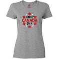 thumbnail image 3 of Inktastic Happy Canada Day- Maple Leaf Circle Women's T-Shirt, 3 of 5