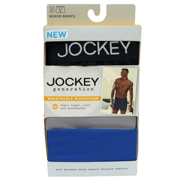 Jockey Generation Men's Micro Stretch Boxer Briefs, 3-Pack - XL