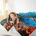 thumbnail image 4 of Feelyou Cute Shark Animal Queen Comforter Set, Underwater World Bedding Comforter Set, 3pcs, 4 of 8