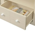 thumbnail image 5 of Convenience Concepts Newport Park Lane 1 Drawer TV Stand with Storage Cabinets and Shelves for TVs up to 65 Inches, Ivory, 5 of 8