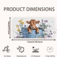 thumbnail image 2 of License Plate,Calf in Blue Tub with Flowers Decorative Front,Personalized Stainless Steel License Plate Cover For Men Women,12.2" X 6.2", 2 of 7