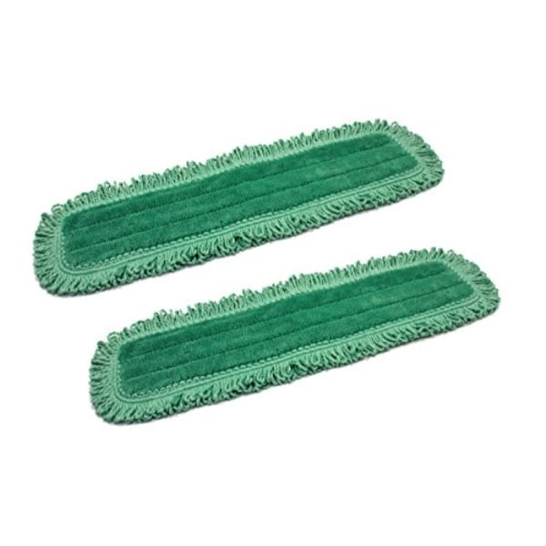 24" inch green fringe microfiber dust mop pads for professional
