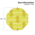 thumbnail image 2 of Honeii Gold Pineapple print Leather Coaster Set of 4, ideal for safeguarding your furniture from drinks spills and effortless cleanup-Octagon, 2 of 6