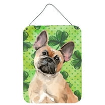 Fawn French Bulldog St. Patricks Wall or Door Hanging Prints