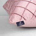 thumbnail image 5 of Phantoscope Pleated Velvet Pillow Covers, 18x18 Inch Set of 2, Square Decorative Throw Pillow Cases for Couch & Bed, Luxury Soft Cushion Covers, Pink, 5 of 6