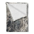 thumbnail image 2 of Marble Print Soft Flannel Fleece Throw Blanket, Ceramic Style Grunge Scratches Formless Lines and Cracks Artwork, Cozy Plush for Indoor and Outdoor Use, 60" x 80", Tan Beige Dark Taupe, by Ambesonne, 2 of 5