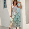 thumbnail image 2 of Mermaid Fish Scales Sleeveless Dress Female Clothing Dress Women Summer 2025 Dress, 2 of 6