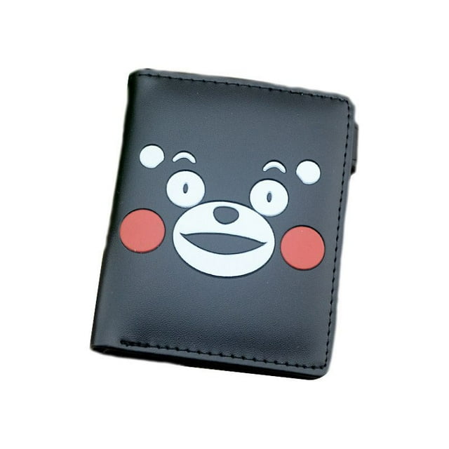 Cartera Kumamons con personajes de anime, delgada, plegable, multicolor, poliuretano