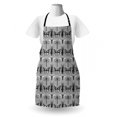 thumbnail image 3 of Insect Apron, Modern Butterfly Dragonfly Bumblebee Beetle Cicada Entomological Art, Unisex Kitchen Bib with Adjustable Neck for Cooking Gardening, Adult Size, Charcoal Grey and White, by Ambesonne, 3 of 4