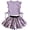 Lavender Purple, variant on WIBACKER Girls Boho Clothes 1-9 Years Side Tie Ruffle Tops and Lavender Print Tutu Skirt Shorts 2 Piece Outfit Kids Girl Summer Outfits