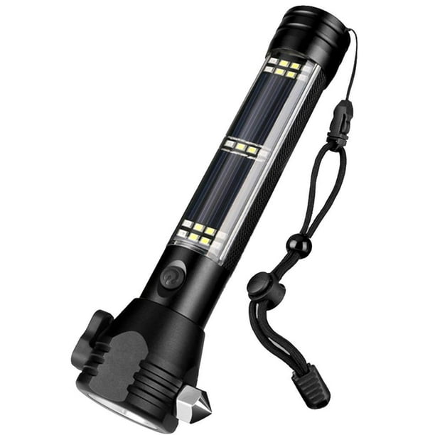 Accesorios para bicicletas Linterna LED de energía solar Linterna recargable USB Linterna para acampar al aire libre Hugtrwg Para estrenar