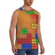 thumbnail image 2 of Balery Colorful Building Blocks A Camisetas sin mangas para hombre, absorbe la humedad y protege contra el mal olor.-X-Large, 2 of 7
