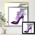 thumbnail image 4 of Designart 'Pink VIolet Roses With Dark Purple Stiletto Shoe' Traditional Framed Art Print, 4 of 4