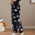 thumbnail image 6 of Womens Pyjamas Flannel Trousers, Anime Cartoon Casual Trousers Autumn Winter, Cozy, Warm, Loungewear, Sleepwear, Elastic Waist, 6 of 7